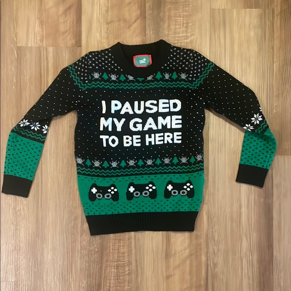 Black and Green Gamer Sweater